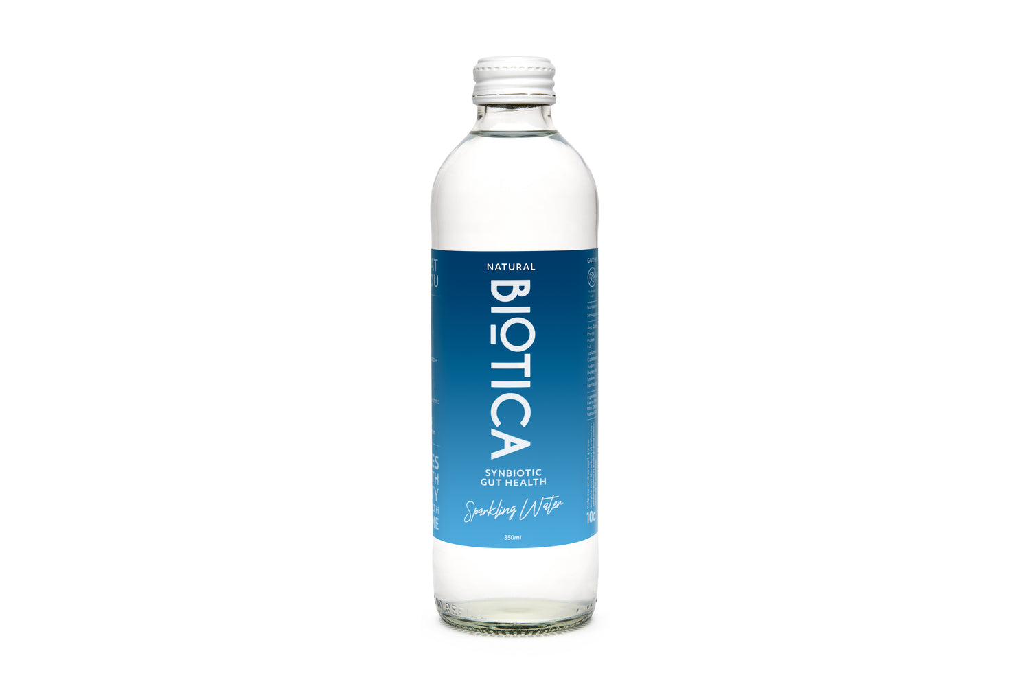 Probiotic Drink Plain Biotica Synbiotic Sparkling Water Glass Bottle (350ml x 12)