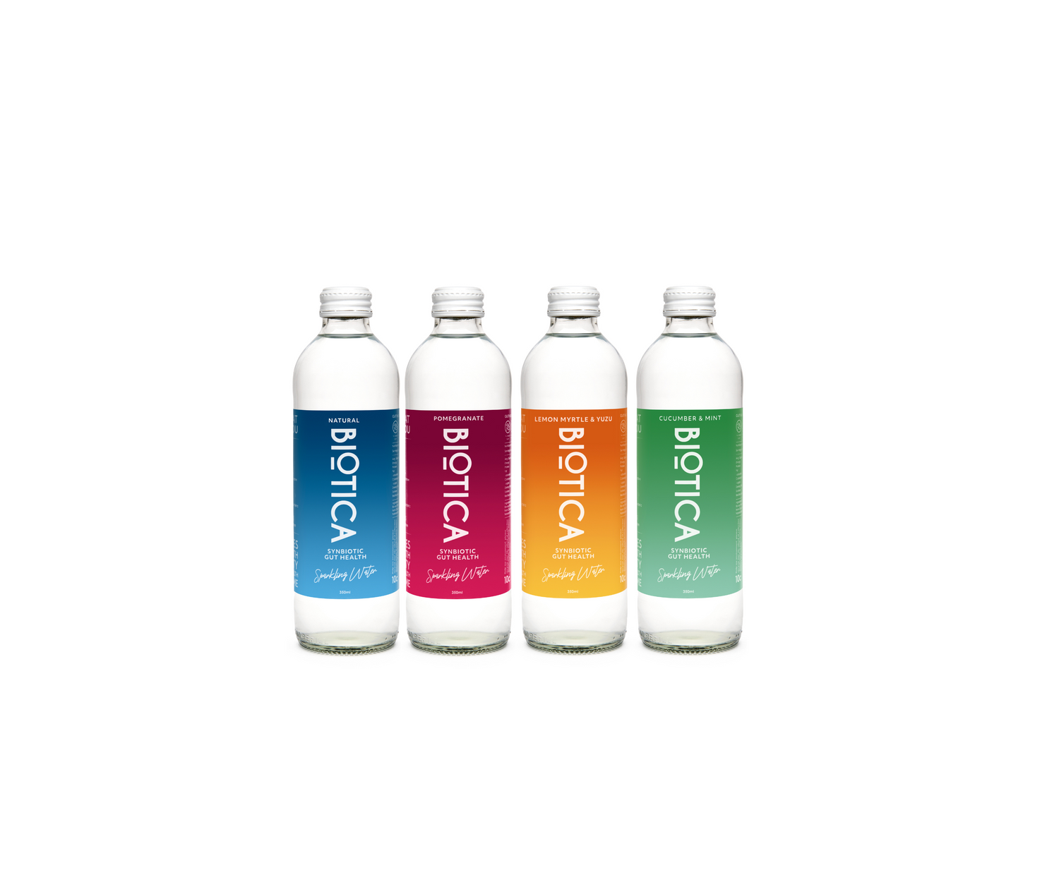 Probiotic Drink Mix Pack Biotica Synbiotic Sparkling Water Glass Bottle (350ml x 12)